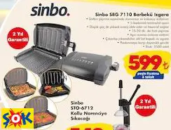 SİNBO SBG 7110 BARBEKÜ IZGARA SİNBO SBG 7110 BARBEKÜ IZGARA